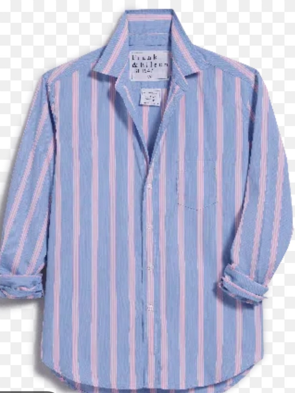 Frank & Eileen Eileen Button-Down Shirt Stripes Pink Blue size small - Picture 1 of 11